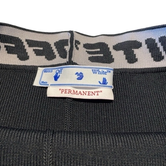 Off-White Black and White Women's Shorts - Picture 9 of 9